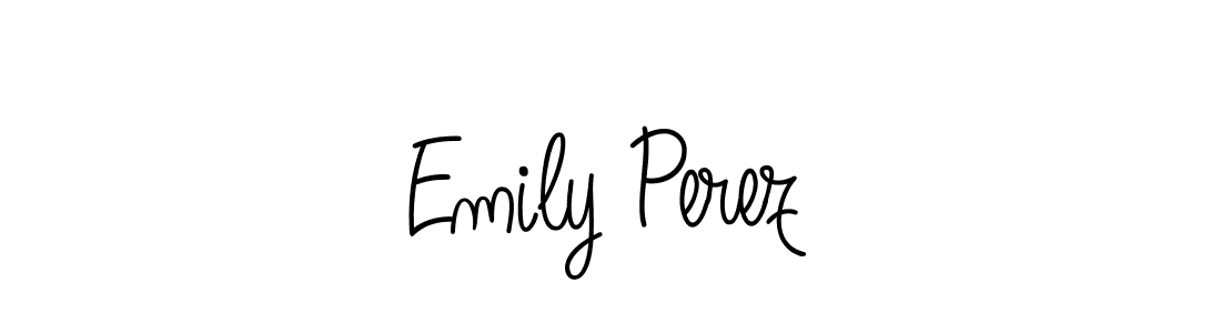 Design your own signature with our free online signature maker. With this signature software, you can create a handwritten (Angelique-Rose-font-FFP) signature for name Emily Perez. Emily Perez signature style 5 images and pictures png