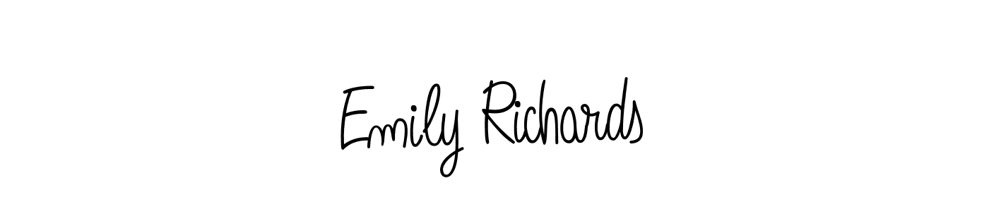 Emily Richards stylish signature style. Best Handwritten Sign (Angelique-Rose-font-FFP) for my name. Handwritten Signature Collection Ideas for my name Emily Richards. Emily Richards signature style 5 images and pictures png