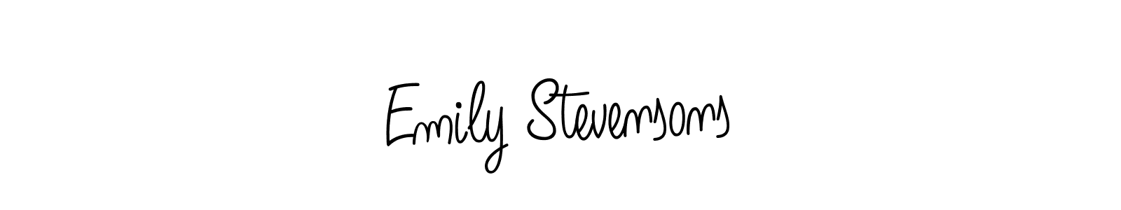 The best way (Angelique-Rose-font-FFP) to make a short signature is to pick only two or three words in your name. The name Emily Stevensons include a total of six letters. For converting this name. Emily Stevensons signature style 5 images and pictures png