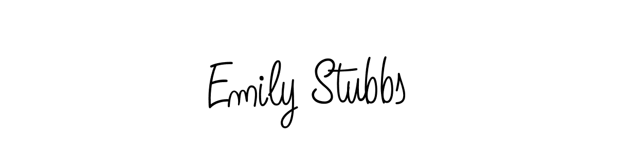 Make a beautiful signature design for name Emily Stubbs. With this signature (Angelique-Rose-font-FFP) style, you can create a handwritten signature for free. Emily Stubbs signature style 5 images and pictures png