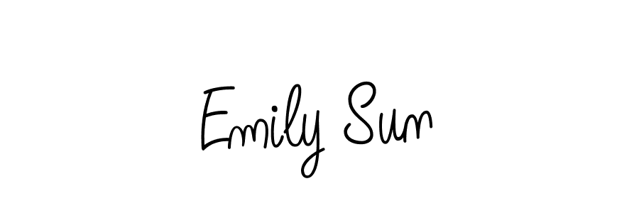 The best way (Angelique-Rose-font-FFP) to make a short signature is to pick only two or three words in your name. The name Emily Sun include a total of six letters. For converting this name. Emily Sun signature style 5 images and pictures png