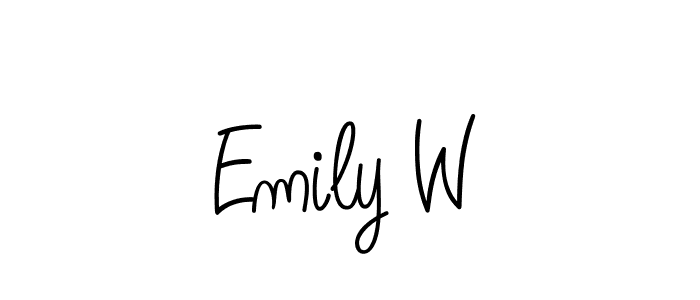 Use a signature maker to create a handwritten signature online. With this signature software, you can design (Angelique-Rose-font-FFP) your own signature for name Emily W. Emily W signature style 5 images and pictures png