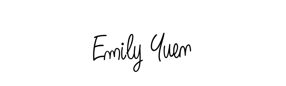 How to make Emily Yuen name signature. Use Angelique-Rose-font-FFP style for creating short signs online. This is the latest handwritten sign. Emily Yuen signature style 5 images and pictures png