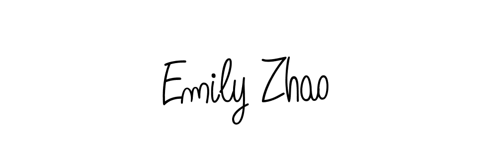 Use a signature maker to create a handwritten signature online. With this signature software, you can design (Angelique-Rose-font-FFP) your own signature for name Emily Zhao. Emily Zhao signature style 5 images and pictures png