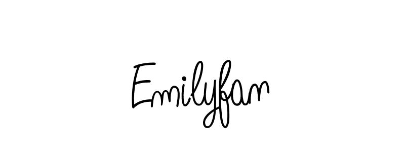 Design your own signature with our free online signature maker. With this signature software, you can create a handwritten (Angelique-Rose-font-FFP) signature for name Emilyfan. Emilyfan signature style 5 images and pictures png