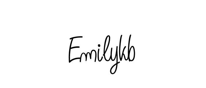 Emilykb stylish signature style. Best Handwritten Sign (Angelique-Rose-font-FFP) for my name. Handwritten Signature Collection Ideas for my name Emilykb. Emilykb signature style 5 images and pictures png