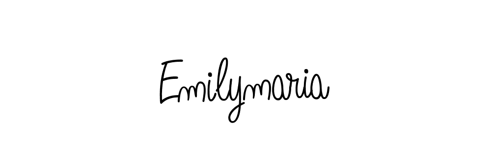 How to make Emilymaria name signature. Use Angelique-Rose-font-FFP style for creating short signs online. This is the latest handwritten sign. Emilymaria signature style 5 images and pictures png