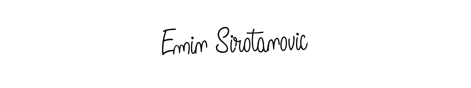 if you are searching for the best signature style for your name Emin Sirotanovic. so please give up your signature search. here we have designed multiple signature styles  using Angelique-Rose-font-FFP. Emin Sirotanovic signature style 5 images and pictures png