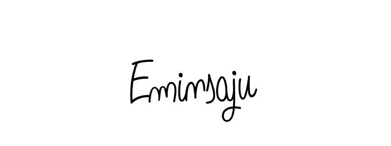 How to Draw Eminsaju signature style? Angelique-Rose-font-FFP is a latest design signature styles for name Eminsaju. Eminsaju signature style 5 images and pictures png