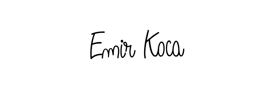 How to make Emir Koca name signature. Use Angelique-Rose-font-FFP style for creating short signs online. This is the latest handwritten sign. Emir Koca signature style 5 images and pictures png