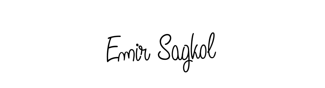 Make a beautiful signature design for name Emir Sagkol. With this signature (Angelique-Rose-font-FFP) style, you can create a handwritten signature for free. Emir Sagkol signature style 5 images and pictures png