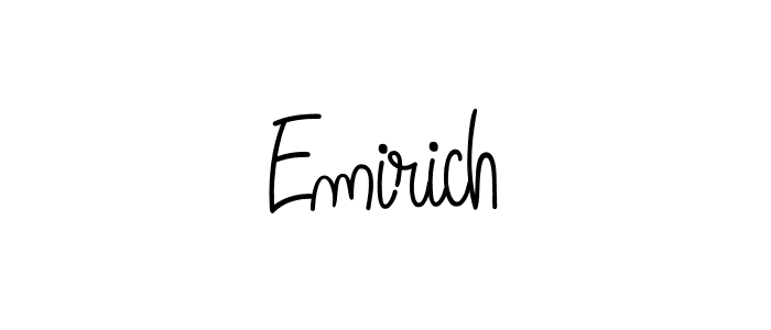 How to make Emirich signature? Angelique-Rose-font-FFP is a professional autograph style. Create handwritten signature for Emirich name. Emirich signature style 5 images and pictures png