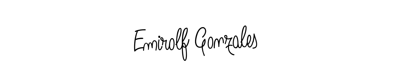 Also You can easily find your signature by using the search form. We will create Emirolf Gonzales name handwritten signature images for you free of cost using Angelique-Rose-font-FFP sign style. Emirolf Gonzales signature style 5 images and pictures png