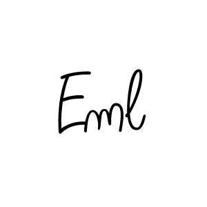 Design your own signature with our free online signature maker. With this signature software, you can create a handwritten (Angelique-Rose-font-FFP) signature for name Eml. Eml signature style 5 images and pictures png