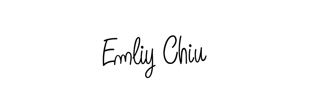 Similarly Angelique-Rose-font-FFP is the best handwritten signature design. Signature creator online .You can use it as an online autograph creator for name Emliy Chiu. Emliy Chiu signature style 5 images and pictures png