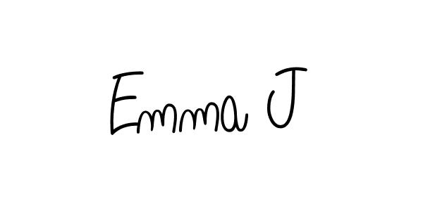 Use a signature maker to create a handwritten signature online. With this signature software, you can design (Angelique-Rose-font-FFP) your own signature for name Emma J. Emma J signature style 5 images and pictures png