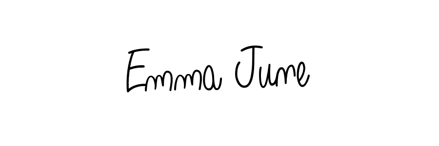 Use a signature maker to create a handwritten signature online. With this signature software, you can design (Angelique-Rose-font-FFP) your own signature for name Emma June. Emma June signature style 5 images and pictures png