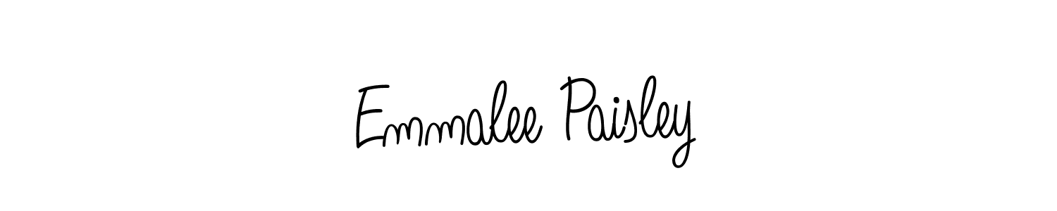 Make a beautiful signature design for name Emmalee Paisley. With this signature (Angelique-Rose-font-FFP) style, you can create a handwritten signature for free. Emmalee Paisley signature style 5 images and pictures png