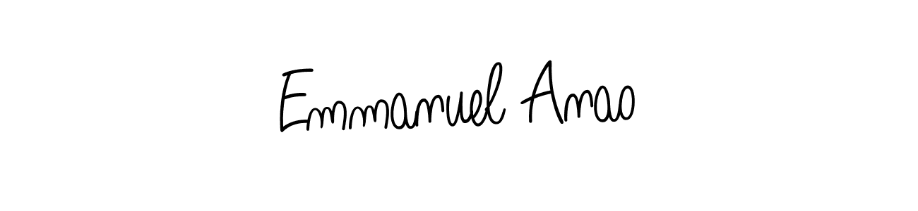 Make a short Emmanuel Anao signature style. Manage your documents anywhere anytime using Angelique-Rose-font-FFP. Create and add eSignatures, submit forms, share and send files easily. Emmanuel Anao signature style 5 images and pictures png