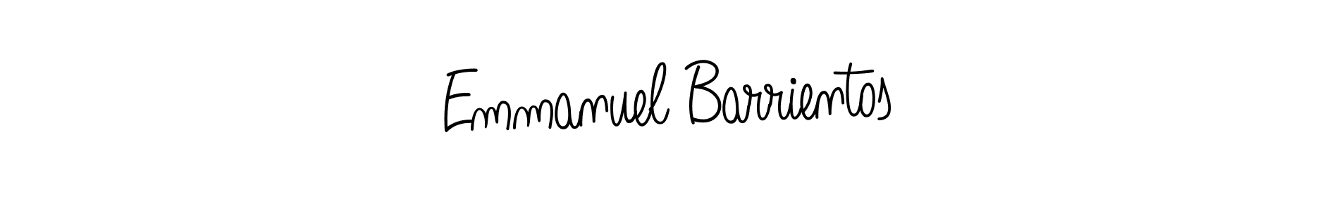 How to make Emmanuel Barrientos name signature. Use Angelique-Rose-font-FFP style for creating short signs online. This is the latest handwritten sign. Emmanuel Barrientos signature style 5 images and pictures png