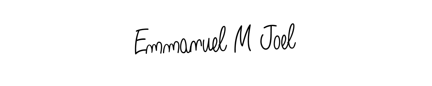 Emmanuel M Joel stylish signature style. Best Handwritten Sign (Angelique-Rose-font-FFP) for my name. Handwritten Signature Collection Ideas for my name Emmanuel M Joel. Emmanuel M Joel signature style 5 images and pictures png