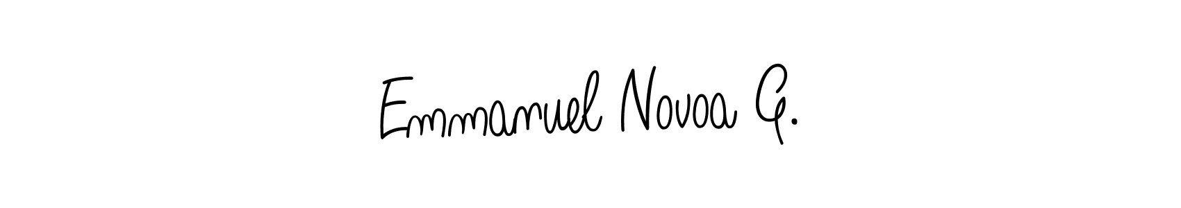 How to make Emmanuel Novoa G. name signature. Use Angelique-Rose-font-FFP style for creating short signs online. This is the latest handwritten sign. Emmanuel Novoa G. signature style 5 images and pictures png