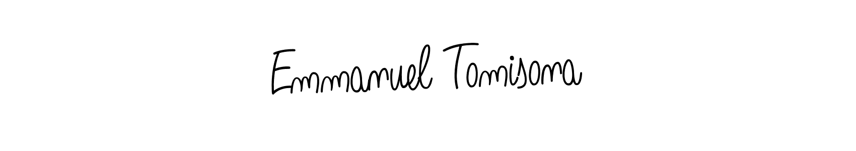 Create a beautiful signature design for name Emmanuel Tomisona. With this signature (Angelique-Rose-font-FFP) fonts, you can make a handwritten signature for free. Emmanuel Tomisona signature style 5 images and pictures png