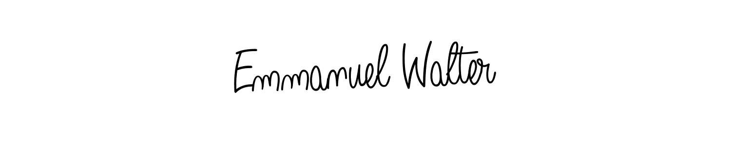 The best way (Angelique-Rose-font-FFP) to make a short signature is to pick only two or three words in your name. The name Emmanuel Walter include a total of six letters. For converting this name. Emmanuel Walter signature style 5 images and pictures png