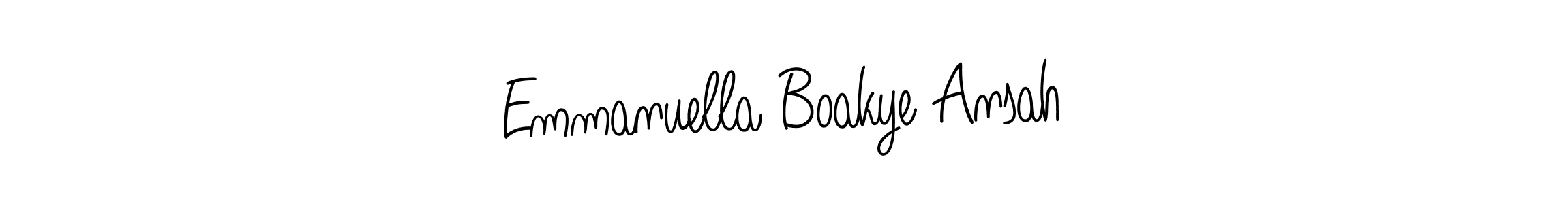 Design your own signature with our free online signature maker. With this signature software, you can create a handwritten (Angelique-Rose-font-FFP) signature for name Emmanuella Boakye Ansah. Emmanuella Boakye Ansah signature style 5 images and pictures png