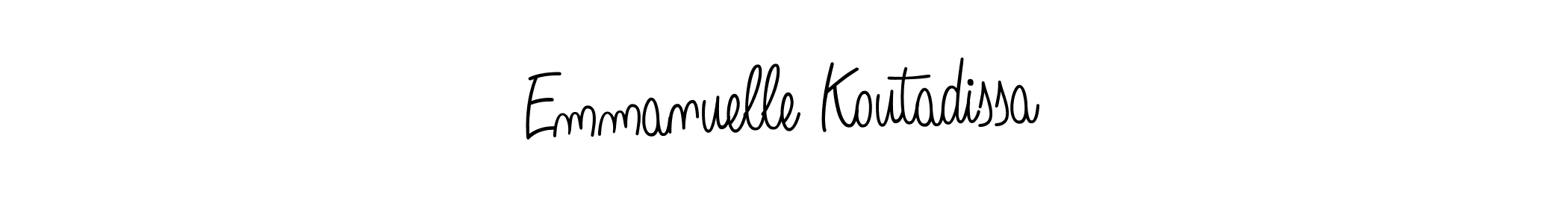 The best way (Angelique-Rose-font-FFP) to make a short signature is to pick only two or three words in your name. The name Emmanuelle Koutadissa include a total of six letters. For converting this name. Emmanuelle Koutadissa signature style 5 images and pictures png