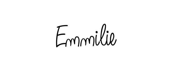 How to make Emmilie name signature. Use Angelique-Rose-font-FFP style for creating short signs online. This is the latest handwritten sign. Emmilie signature style 5 images and pictures png