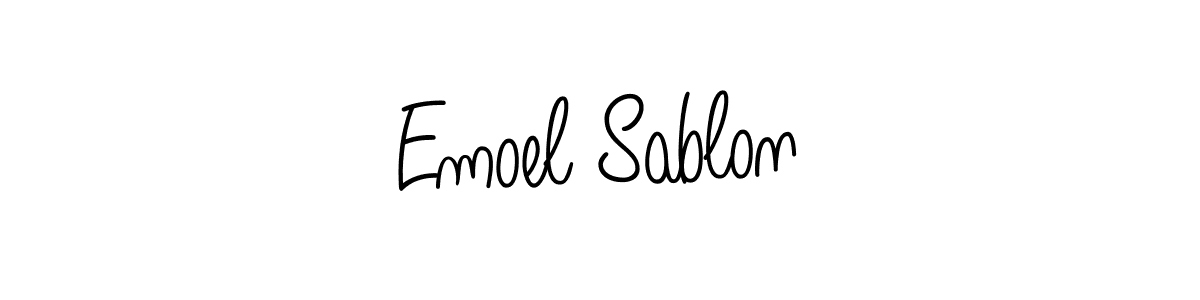 How to make Emoel Sablon signature? Angelique-Rose-font-FFP is a professional autograph style. Create handwritten signature for Emoel Sablon name. Emoel Sablon signature style 5 images and pictures png