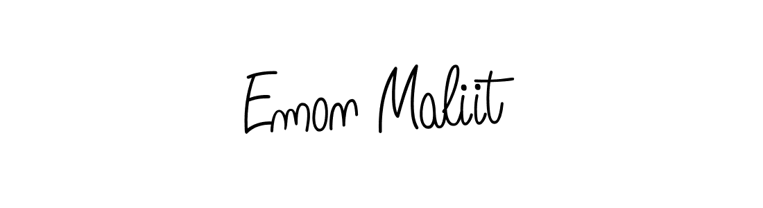 Make a beautiful signature design for name Emon Maliit. With this signature (Angelique-Rose-font-FFP) style, you can create a handwritten signature for free. Emon Maliit signature style 5 images and pictures png