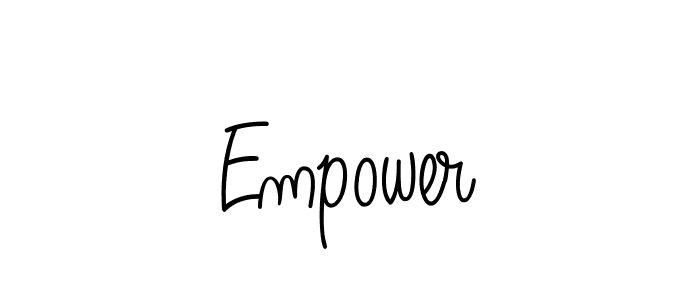 How to make Empower name signature. Use Angelique-Rose-font-FFP style for creating short signs online. This is the latest handwritten sign. Empower signature style 5 images and pictures png