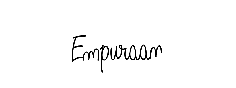 Design your own signature with our free online signature maker. With this signature software, you can create a handwritten (Angelique-Rose-font-FFP) signature for name Empuraan. Empuraan signature style 5 images and pictures png