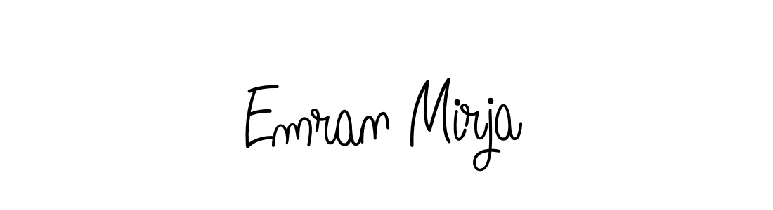 Make a beautiful signature design for name Emran Mirja. With this signature (Angelique-Rose-font-FFP) style, you can create a handwritten signature for free. Emran Mirja signature style 5 images and pictures png