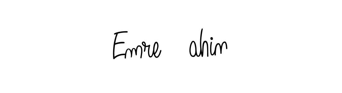 How to make Emre Şahin name signature. Use Angelique-Rose-font-FFP style for creating short signs online. This is the latest handwritten sign. Emre Şahin signature style 5 images and pictures png