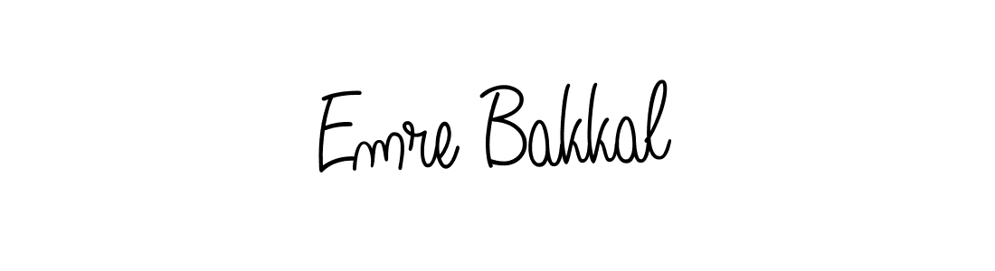 You should practise on your own different ways (Angelique-Rose-font-FFP) to write your name (Emre Bakkal) in signature. don't let someone else do it for you. Emre Bakkal signature style 5 images and pictures png