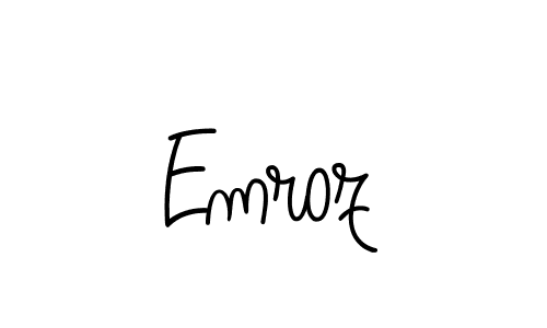 How to make Emroz name signature. Use Angelique-Rose-font-FFP style for creating short signs online. This is the latest handwritten sign. Emroz signature style 5 images and pictures png