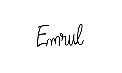 Emrul stylish signature style. Best Handwritten Sign (Angelique-Rose-font-FFP) for my name. Handwritten Signature Collection Ideas for my name Emrul. Emrul signature style 5 images and pictures png