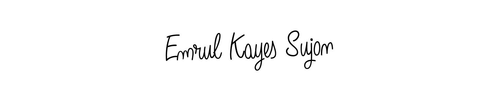 Emrul Kayes Sujon stylish signature style. Best Handwritten Sign (Angelique-Rose-font-FFP) for my name. Handwritten Signature Collection Ideas for my name Emrul Kayes Sujon. Emrul Kayes Sujon signature style 5 images and pictures png
