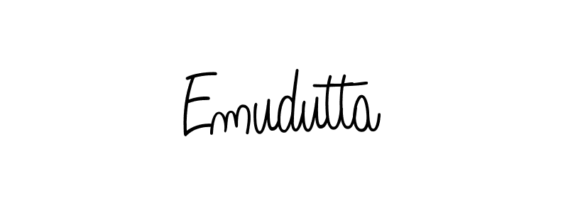 How to make Emudutta signature? Angelique-Rose-font-FFP is a professional autograph style. Create handwritten signature for Emudutta name. Emudutta signature style 5 images and pictures png