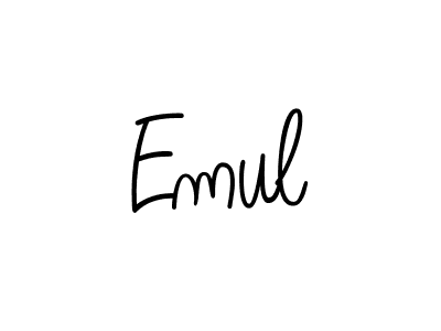 Emul stylish signature style. Best Handwritten Sign (Angelique-Rose-font-FFP) for my name. Handwritten Signature Collection Ideas for my name Emul. Emul signature style 5 images and pictures png