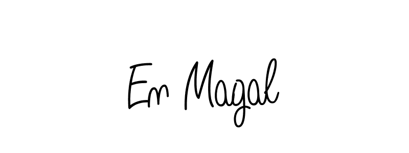 En Magal stylish signature style. Best Handwritten Sign (Angelique-Rose-font-FFP) for my name. Handwritten Signature Collection Ideas for my name En Magal. En Magal signature style 5 images and pictures png