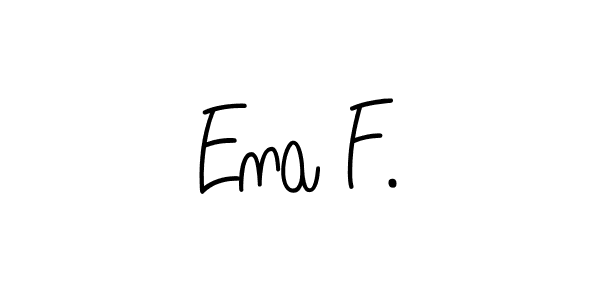 Design your own signature with our free online signature maker. With this signature software, you can create a handwritten (Angelique-Rose-font-FFP) signature for name Ena F.. Ena F. signature style 5 images and pictures png