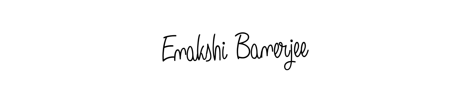 You should practise on your own different ways (Angelique-Rose-font-FFP) to write your name (Enakshi Banerjee) in signature. don't let someone else do it for you. Enakshi Banerjee signature style 5 images and pictures png