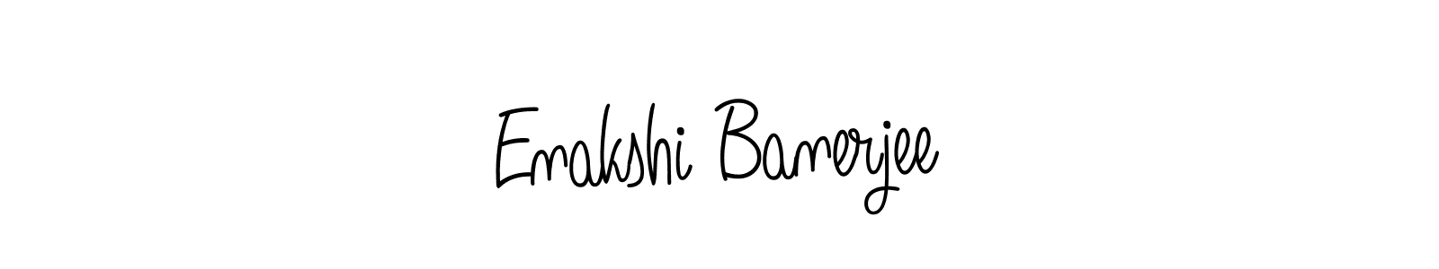 You should practise on your own different ways (Angelique-Rose-font-FFP) to write your name (Enakshi Banerjee) in signature. don't let someone else do it for you. Enakshi Banerjee signature style 5 images and pictures png