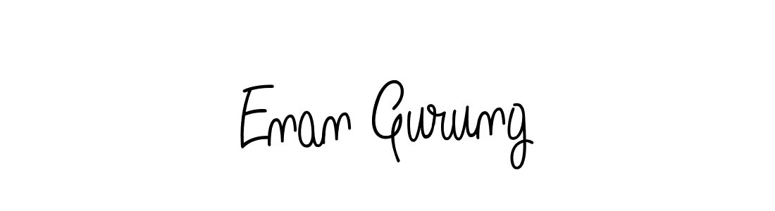Make a beautiful signature design for name Enan Gurung. With this signature (Angelique-Rose-font-FFP) style, you can create a handwritten signature for free. Enan Gurung signature style 5 images and pictures png