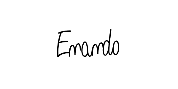 You should practise on your own different ways (Angelique-Rose-font-FFP) to write your name (Enando) in signature. don't let someone else do it for you. Enando signature style 5 images and pictures png