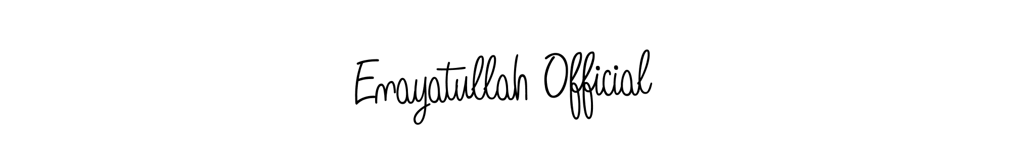 Make a beautiful signature design for name Enayatullah Official. With this signature (Angelique-Rose-font-FFP) style, you can create a handwritten signature for free. Enayatullah Official signature style 5 images and pictures png